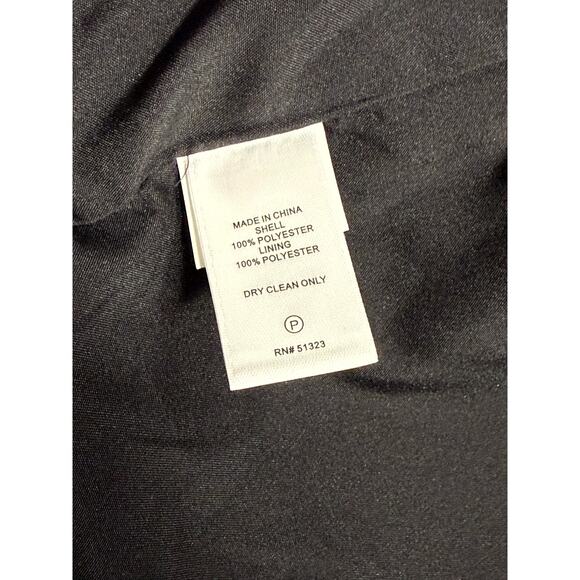 CeCe Black Women's Notched Collar Contrast Ruffled-Cuff Blazer XS - Picture 12 of 12